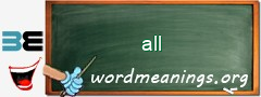 WordMeaning blackboard for all